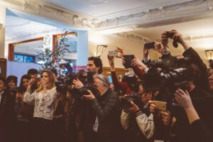 Photographes lors d'un prix litteraire